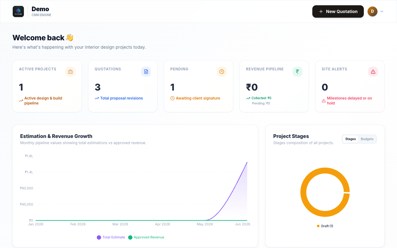 SpaceIO CRM Dashboard MVP Preview